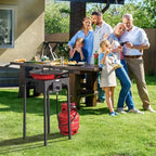 ROVSUN Réchaud de camping portable à gaz 100 000 BTU, brûleur à propane extérieur avec régulateur, cuisinière simple haute pression pour le camping et le brassage à domicile