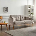 MAYEERTY Living Space Sofa with Waterproof Fabric 3 Seater for Living Room Office Light Gray