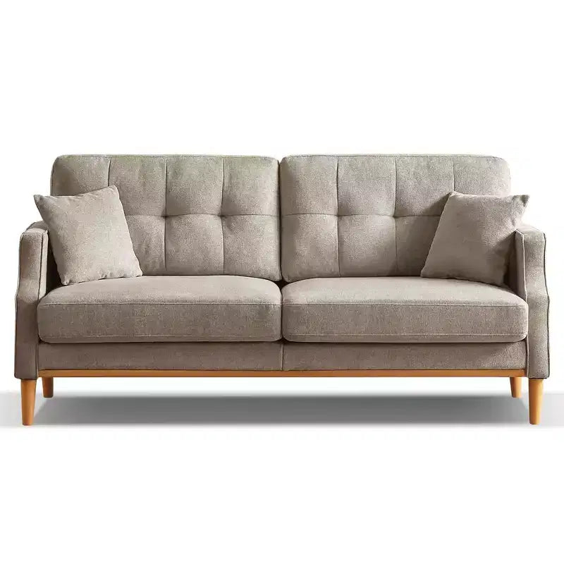 MAYEERTY Living Space Sofa with Waterproof Fabric 3 Seater for Living Room Office Light Gray