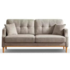 MAYEERTY Living Space Sofa with Waterproof Fabric 3 Seater for Living Room Office Light Gray