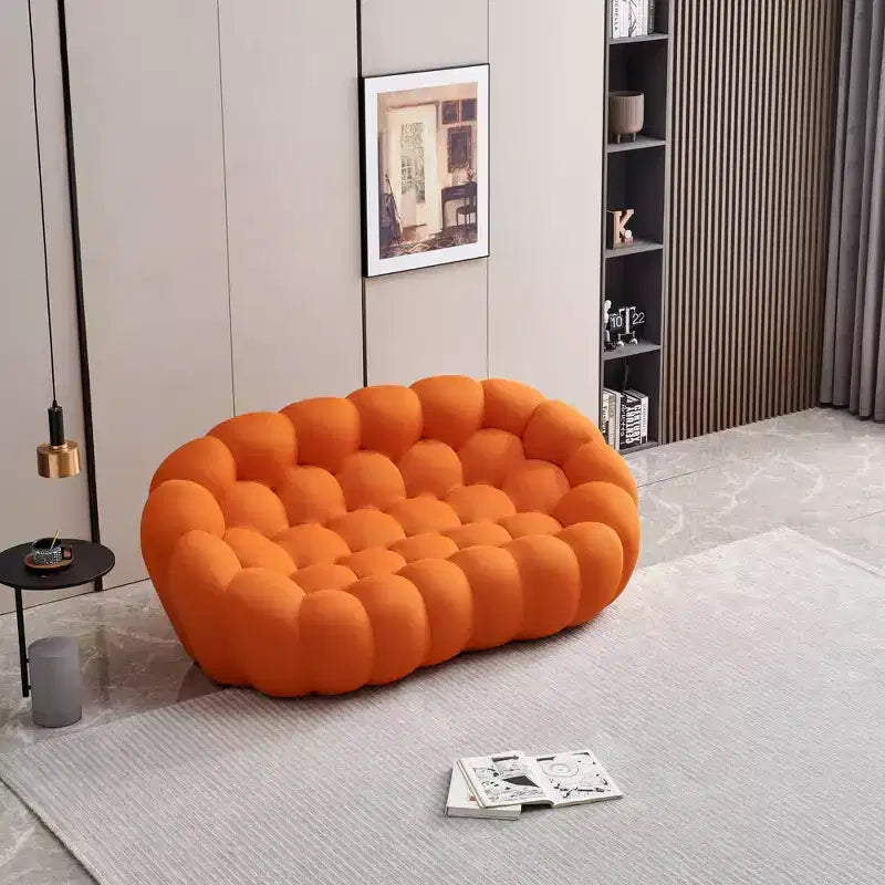 MAYEERTY 74.8 Canapé moderne 2 places Bubble Canapé rembourré Tissu maillé 3D pour salon