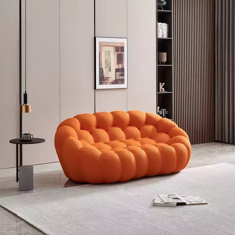 MAYEERTY 74.8 Canapé moderne 2 places Bubble Canapé rembourré Tissu maillé 3D pour salon