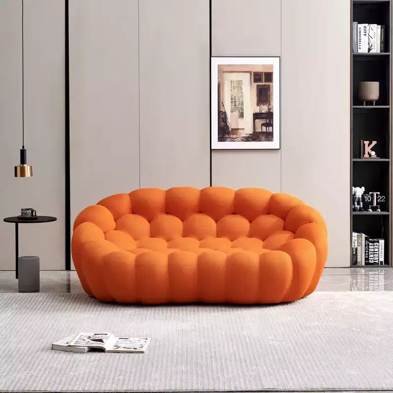 MAYEERTY 74.8 Modern Loveseat Bubble 2 Seater Upholstered Sofa Couch 3D Textile Mesh Fabric for Living Room