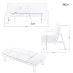 MAYEERTY Modern Design Sleeper Sofa Bed for Living Room