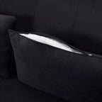 MAYEERTY 46 Velvet Pull-Out Sleeper Sofa Bed, 5-Position Adjustable Backrest Twin Sofa Couch with 2 Pillows