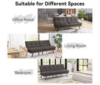 Dyonery 68Futon Couch with Adjustable Backrest & Foldable Design,Convertible Sleeper Sofa for Small Spaces Livingroom Apartment Office