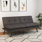 Dyonery 68Futon Couch with Adjustable Backrest & Foldable Design,Convertible Sleeper Sofa for Small Spaces Livingroom Apartment Office