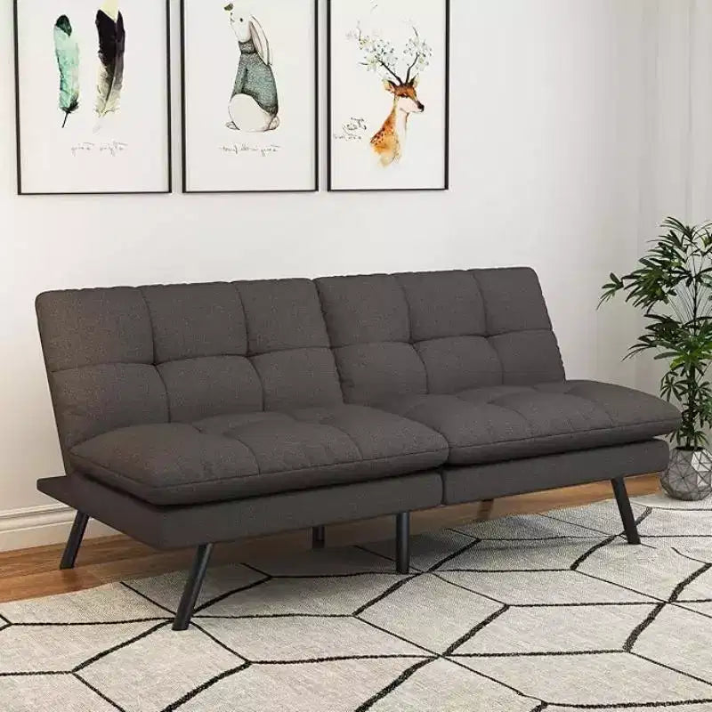 Dyonery 68Futon Couch with Adjustable Backrest & Foldable Design,Convertible Sleeper Sofa for Small Spaces Livingroom Apartment Office