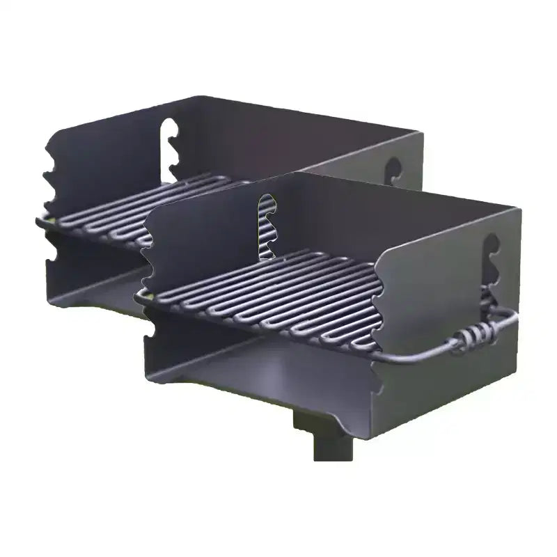 Pilot Rock Park Style Outdoor Camping BBQ Charcoal Grill with Swivel