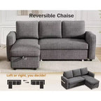 Dyonery 81-inch multi-functional sofa bed, pull-out sofa, no tool assembly required, two fabric options available