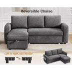 Dyonery 81-inch multi-functional sofa bed, pull-out sofa, no tool assembly required, two fabric options available