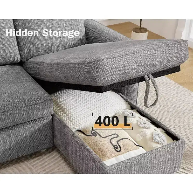 Dyonery 81-inch multi-functional sofa bed, pull-out sofa, no tool assembly required, two fabric options available