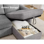 Dyonery 81-inch multi-functional sofa bed, pull-out sofa, no tool assembly required, two fabric options available