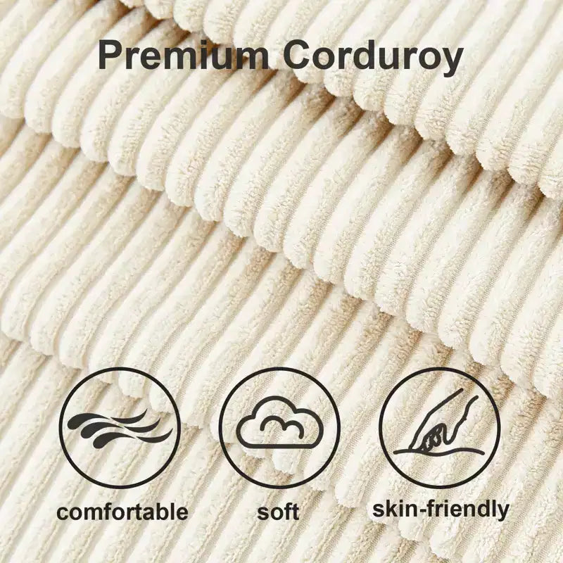 Dyonery 81-inch multi-functional sofa bed, L-shaped sofa, pull-out sofa, adjustable backrest, tool-free installation, corduroy