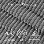 Dyonery 81-inch multi-functional sofa bed, L-shaped sofa, pull-out sofa, adjustable backrest, tool-free installation, corduroy
