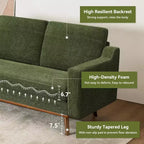 Dyonery 65.4 Sofa, comfortable sofa, living room sofa, medieval modern small sofa, with spring pads, solid wood frame, tool-free assembly