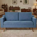Dyonery 65.4 Sofa, comfortable linen sofa, medieval modern small sofa, with spring pads, solid wood frame, tool-free assembly