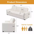 Dyonery 88.97 Canapés Modernes pour Salon, Canapé Convertible Profond avec 8 Coussins