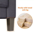 Canapé GDFStudio Hodgson moderne à 3 places en bois et tissu