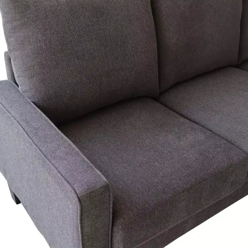 Canapé GDFStudio Hodgson moderne à 3 places en bois et tissu