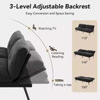 Canapé-lit convertible Dyonery 72 avec coussin amovible de 6,7 po d'épaisseur