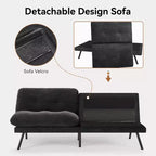 Canapé-lit convertible Dyonery 72 avec coussin amovible de 6,7 po d'épaisseur