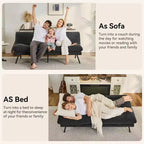 Canapé-lit convertible Dyonery 72 avec coussin amovible de 6,7 po d'épaisseur