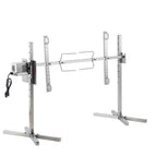 VEVOR Electric BBQ Rotisserie Grill Kit, 46 Inch 132 lbs Capacity, Automatic 52W Motor Height Adjustable Universal Roaster Stand, Silver