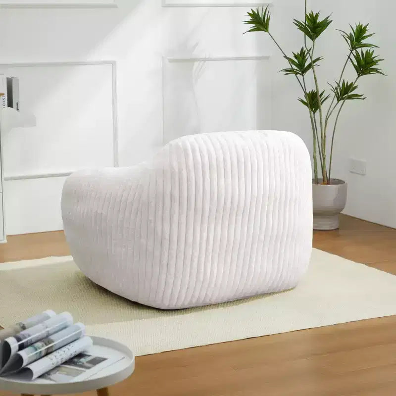 Canapé poire simple en fausse fourrure de lapin surdimensionnée LIKEPAY avec accoudoirs pour salon, chambre, salle de jeux
