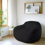 Canapé poire simple en fausse fourrure de lapin surdimensionnée LIKEPAY avec accoudoirs pour salon, chambre, salle de jeux