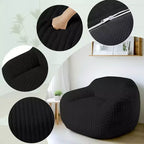 Canapé poire simple en fausse fourrure de lapin surdimensionnée LIKEPAY avec accoudoirs pour salon, chambre, salle de jeux
