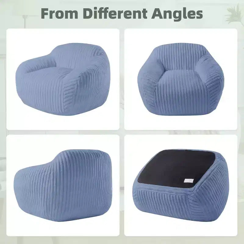 Canapé poire simple en fausse fourrure de lapin surdimensionnée LIKEPAY avec accoudoirs pour salon, chambre, salle de jeux