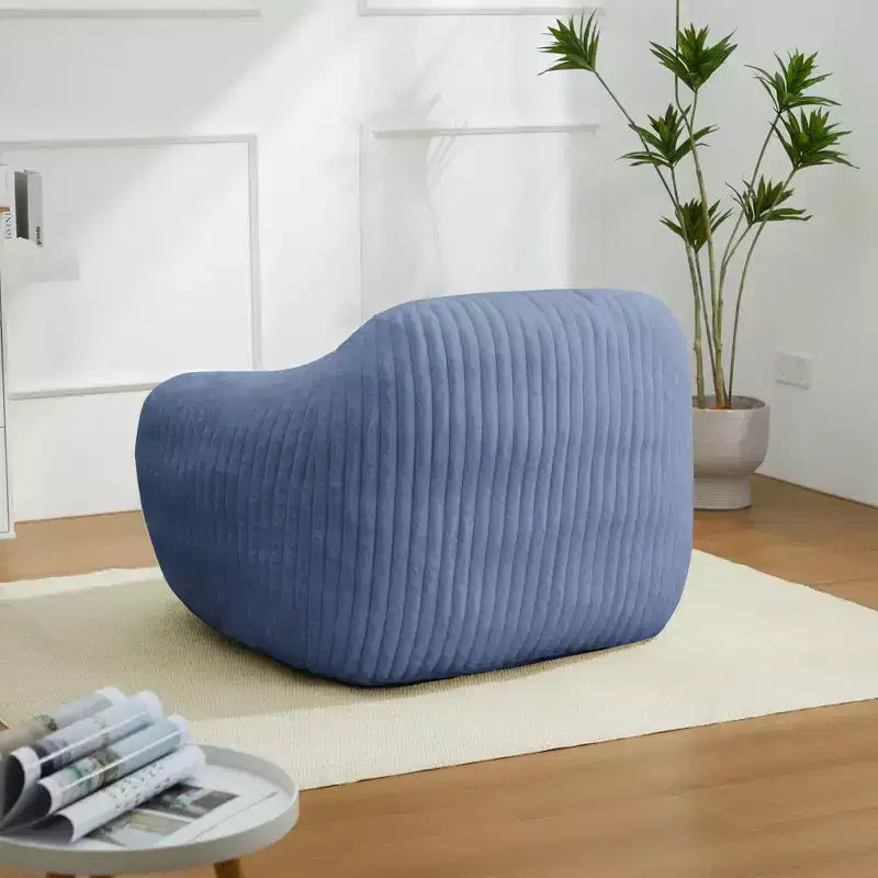 Canapé poire simple en fausse fourrure de lapin surdimensionnée LIKEPAY avec accoudoirs pour salon, chambre, salle de jeux