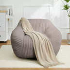 Canapé poire simple en fausse fourrure de lapin surdimensionnée LIKEPAY avec accoudoirs pour salon, chambre, salle de jeux