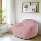 Canapé poire simple en fausse fourrure de lapin surdimensionnée LIKEPAY avec accoudoirs pour salon, chambre, salle de jeux