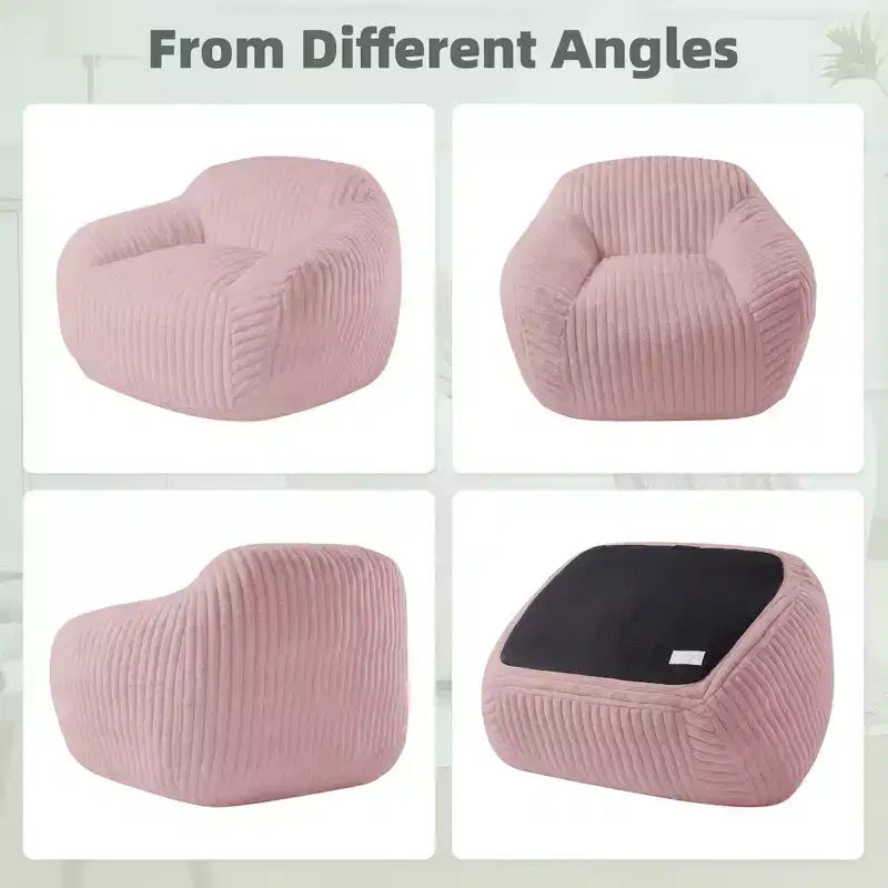 Canapé poire simple en fausse fourrure de lapin surdimensionnée LIKEPAY avec accoudoirs pour salon, chambre, salle de jeux