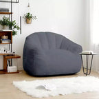 LIKEPAY Faux Rabbit Fur Single Bean Bag Sofa with Arms for Living Room, Bedroom, Gaming room