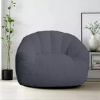 LIKEPAY Faux Rabbit Fur Single Bean Bag Sofa with Arms for Living Room, Bedroom, Gaming room