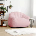 LIKEPAY Faux Rabbit Fur Single Bean Bag Sofa with Arms for Living Room, Bedroom, Gaming room