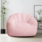 LIKEPAY Faux Rabbit Fur Single Bean Bag Sofa with Arms for Living Room, Bedroom, Gaming room