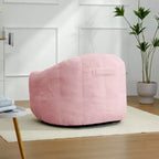 LIKEPAY Faux Rabbit Fur Single Bean Bag Sofa with Arms for Living Room, Bedroom, Gaming room