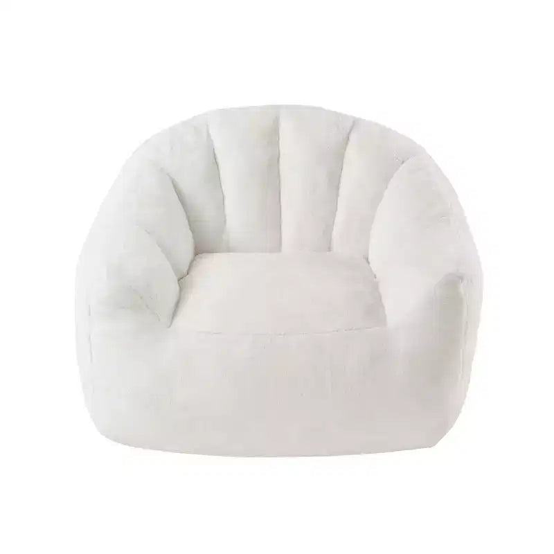 LIKEPAY Faux Rabbit Fur Single Bean Bag Sofa with Arms for Living Room, Bedroom, Gaming room