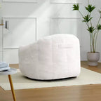 LIKEPAY Faux Rabbit Fur Single Bean Bag Sofa with Arms for Living Room, Bedroom, Gaming room
