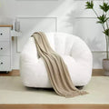 LIKEPAY Faux Rabbit Fur Single Bean Bag Sofa with Arms for Living Room, Bedroom, Gaming room