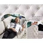 AMERLIFE 92-inch 3-Seater Sofa with Thick Armrests, Button Tufted