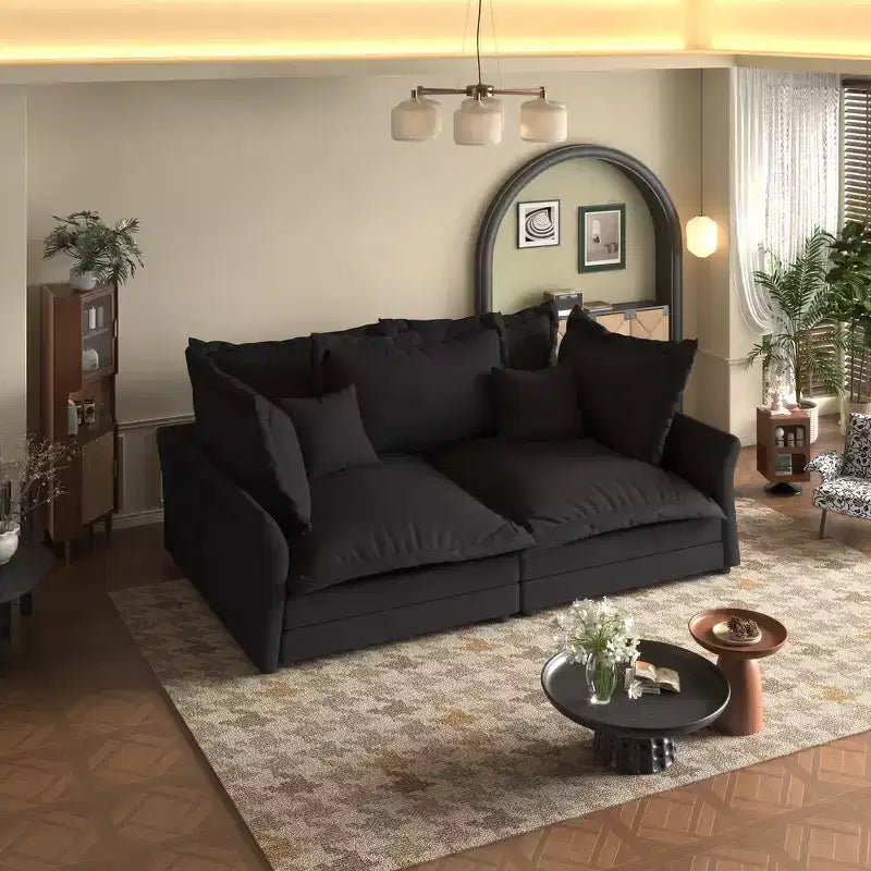 Whisen Cloud Sofa & Chaise Lounge with Multiple Pillows and Luxurious Design for Ultimate Comfort