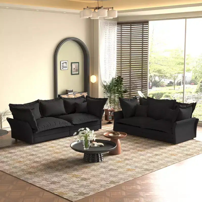 Whisen Cloud Sofa & Chaise Lounge with Multiple Pillows and Luxurious Design for Ultimate Comfort