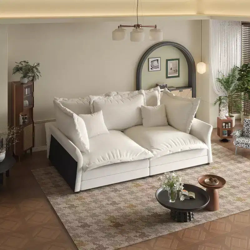 Whisen Cloud Sofa & Chaise Lounge with Multiple Pillows and Luxurious Design for Ultimate Comfort