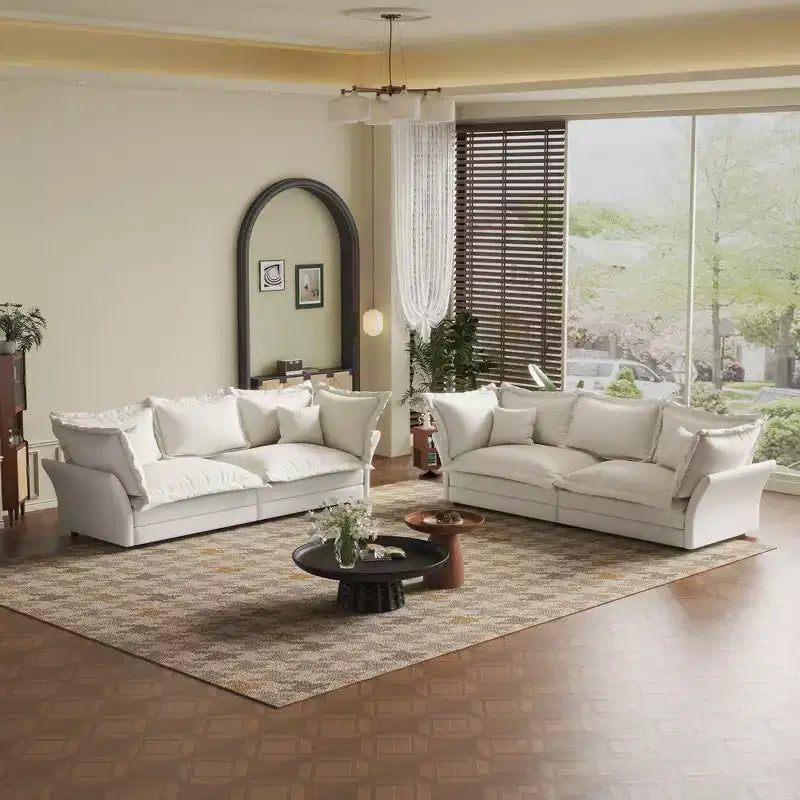 Whisen Cloud Sofa & Chaise Lounge with Multiple Pillows and Luxurious Design for Ultimate Comfort