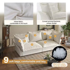 Whisen Cloud Sofa & Chaise Lounge with Multiple Pillows and Luxurious Design for Ultimate Comfort
